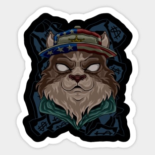 fashion cat street art Sticker